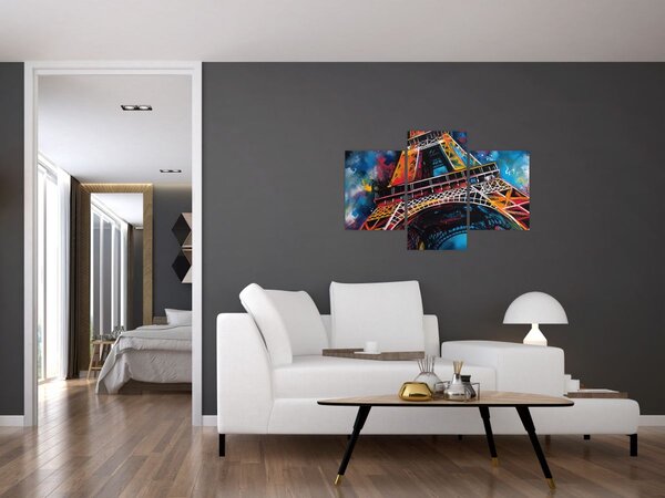 Tablou - Pictură a Turnului Eiffel II. (90x60 cm)