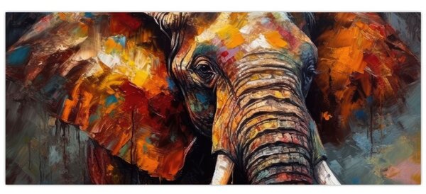 Tablou - Pictura unui elefant (120x50 cm)