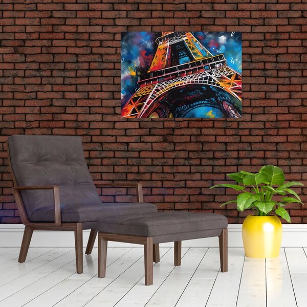 Tablou - Pictură a Turnului Eiffel II. (70x50 cm)