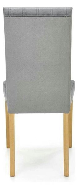 Scaun DIEGO 3, gri deschis/stejar miere, stofa catifelata/lemn de fag