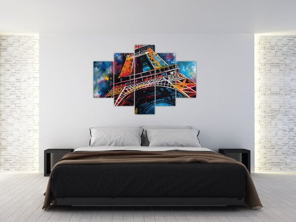Tablou - Pictură a Turnului Eiffel II. (150x105 cm)