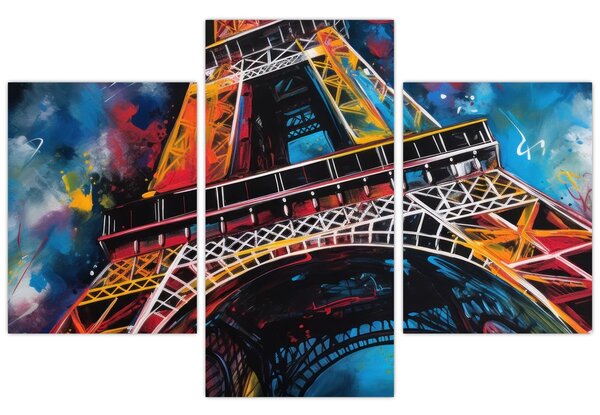 Tablou - Pictură a Turnului Eiffel II. (90x60 cm)
