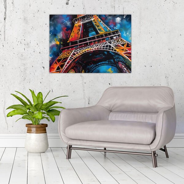 Tablou - Pictură a Turnului Eiffel II. (70x50 cm)