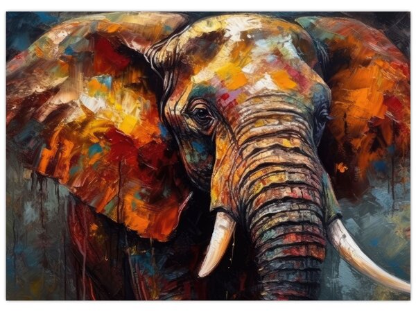 Tablou - Pictura unui elefant (70x50 cm)