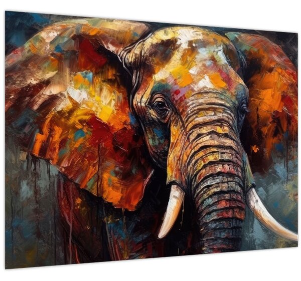 Tablou - Pictura unui elefant (70x50 cm)