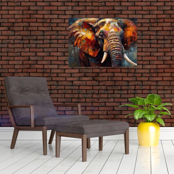 Tablou - Pictura unui elefant (70x50 cm)