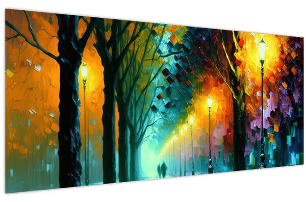 Tablou - Plimbare de noapte (120x50 cm)