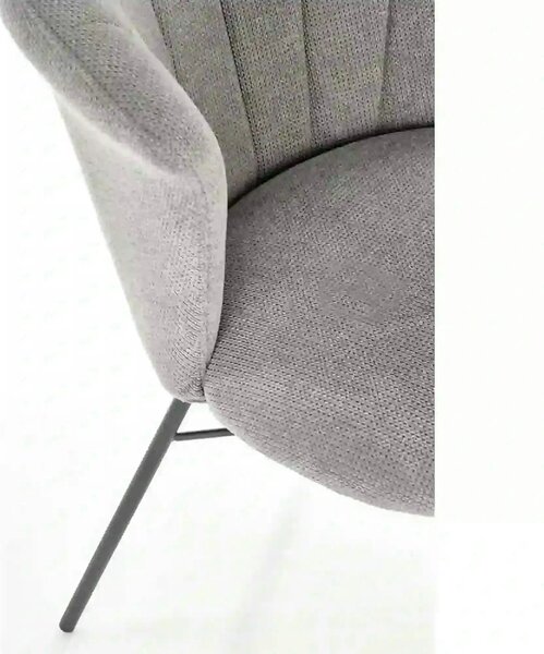 Scaun K459, gri/negru, stofa clasica/metal, 60x59x78 cm