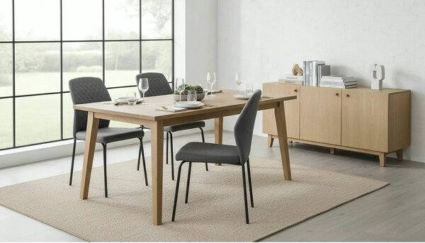 Scaun K461, gri/negru, stofa clasica, 46x56x92 cm