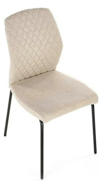 Scaun K461, bej/negru, stofa clasica, 46x56x92 cm