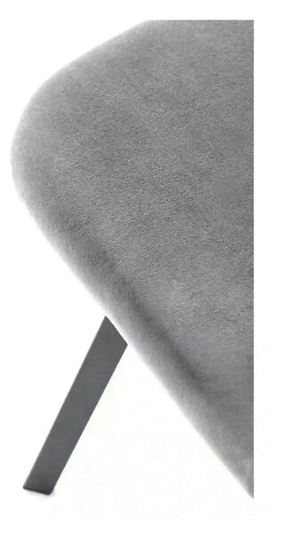 Scaun K462, gri/negru, stofa catifelata/metal, 45x57x82 cm