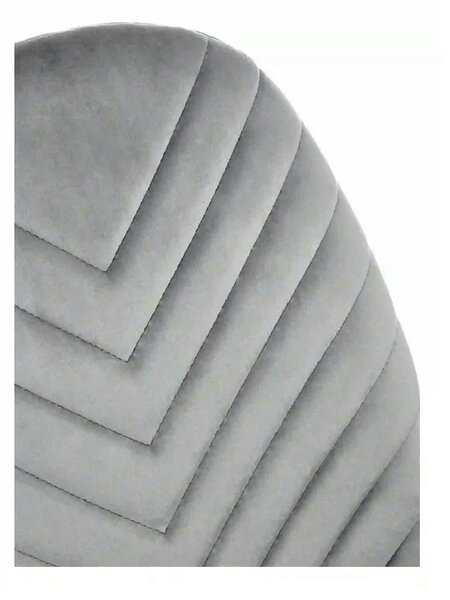 Scaun K462, gri/negru, stofa catifelata/metal, 45x57x82 cm