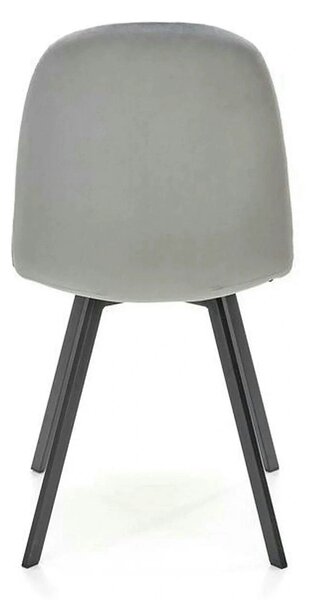 Scaun K462, gri/negru, stofa catifelata/metal, 45x57x82 cm