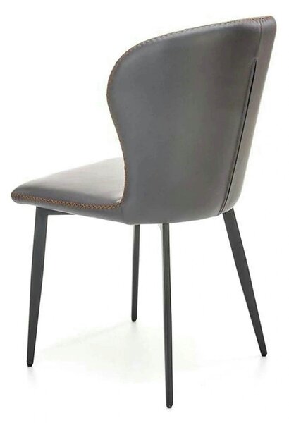 Scaun K466, gri/negru, stofa/piele ecologica, 50x58x89 cm