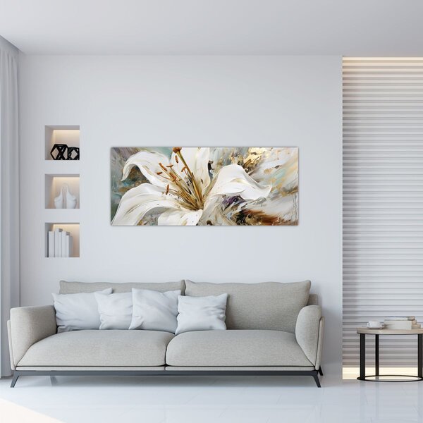 Tablou - Abstracție cu crin (120x50 cm)