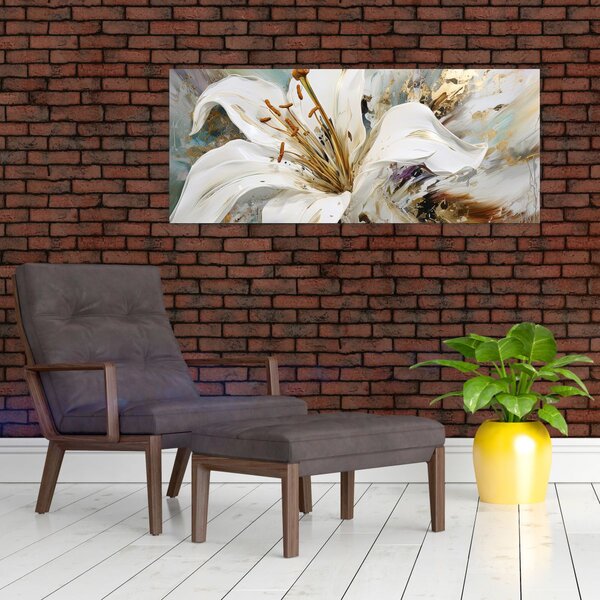 Tablou - Abstracție cu crin (120x50 cm)