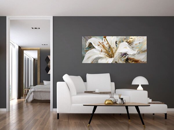 Tablou - Abstracție cu crin (120x50 cm)
