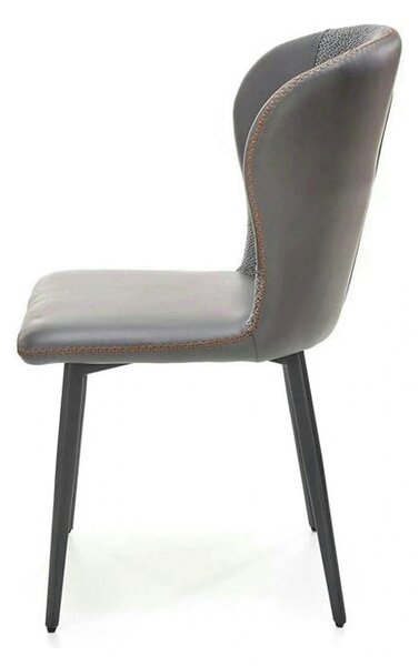 Scaun K466, gri/negru, stofa/piele ecologica, 50x58x89 cm