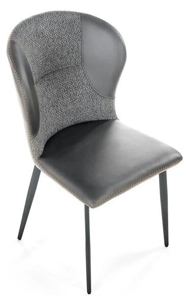 Scaun K466, gri/negru, stofa/piele ecologica, 50x58x89 cm