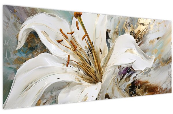 Tablou - Abstracție cu crin (120x50 cm)