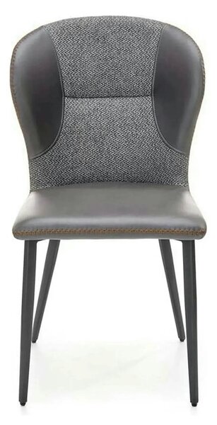 Scaun K466, gri/negru, stofa/piele ecologica, 50x58x89 cm