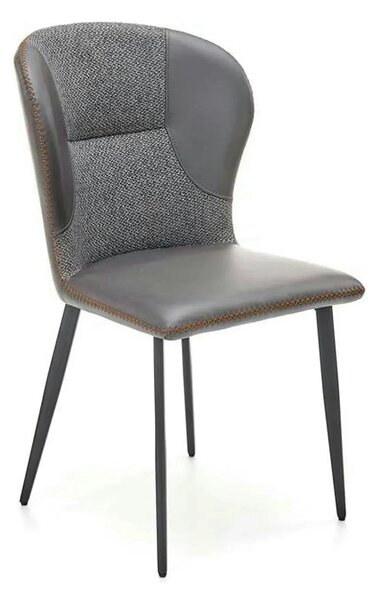 Scaun K466, gri/negru, stofa/piele ecologica, 50x58x89 cm