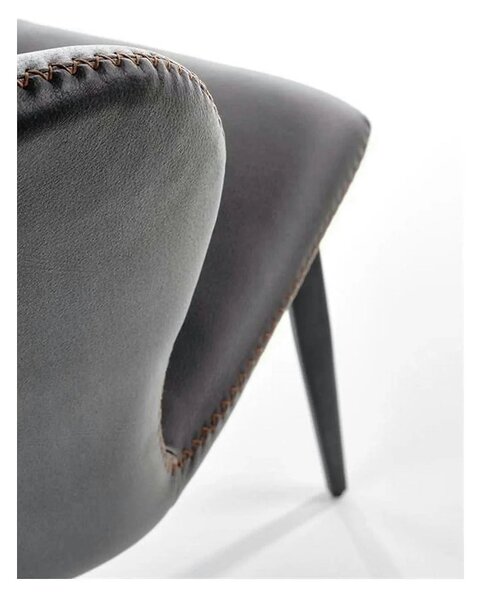Scaun K466, gri/negru, stofa/piele ecologica, 50x58x89 cm