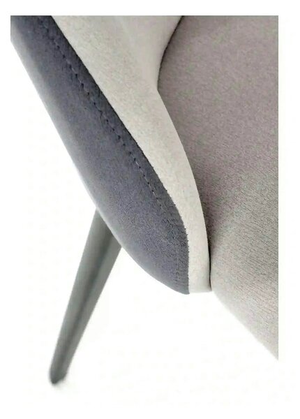 Scaun K470, gri/negru, stofa clasica/metal, 48x62x85 cm