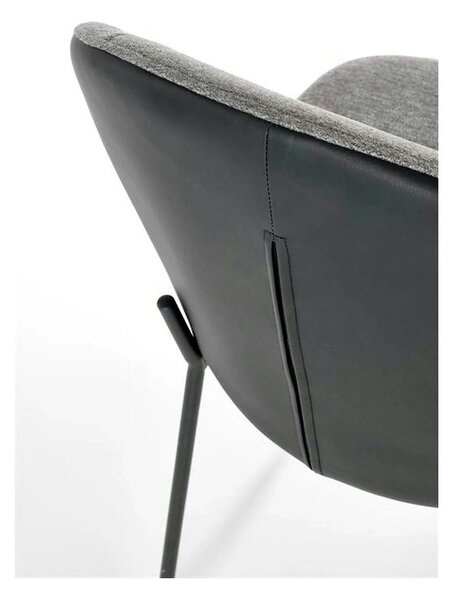 Scaun K471, gri/negru, stofa/piele ecologica, 50x58x85 cm