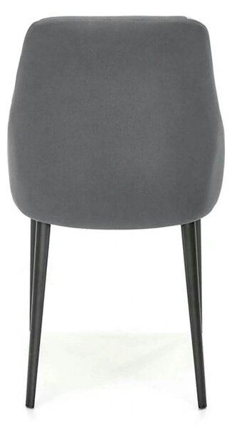 Scaun K470, gri/negru, stofa clasica/metal, 48x62x85 cm