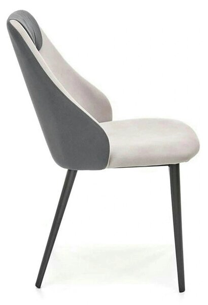Scaun K470, gri/negru, stofa clasica/metal, 48x62x85 cm