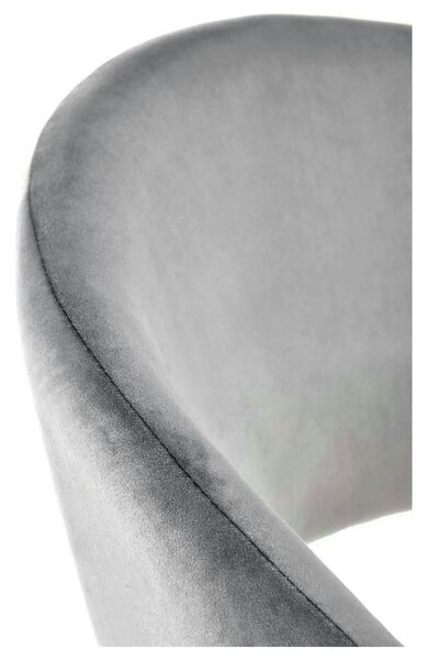 Scaun K473, stofa catifelata gri, 54x58x82 cm