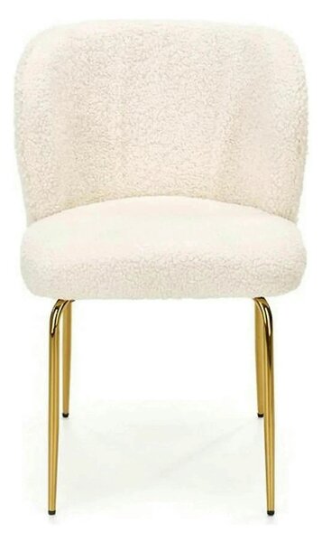 Scaun modern dining K474, stofa blana crem, 54x64x80 cm