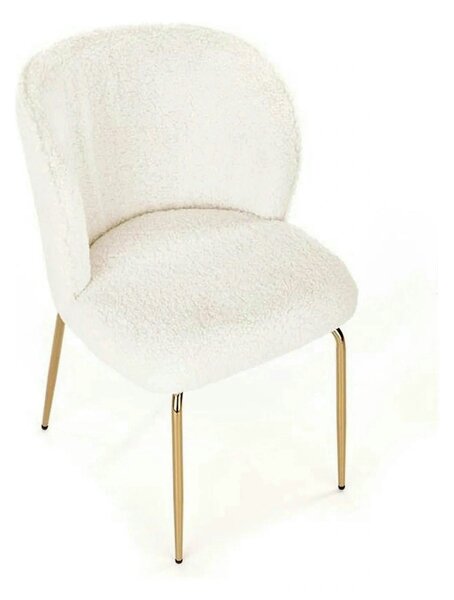Scaun modern dining K474, stofa blana crem, 54x64x80 cm