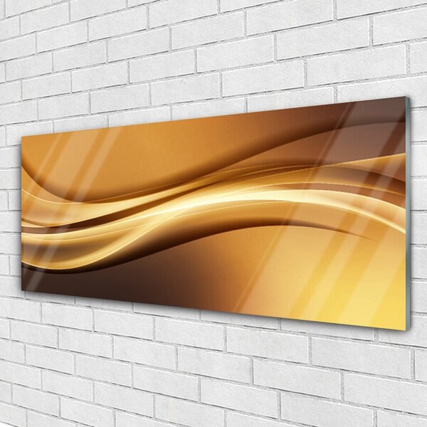 Tablou pe sticla Abstract Art Galben Negru