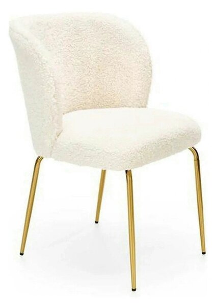 Scaun modern dining K474, stofa blana crem, 54x64x80 cm