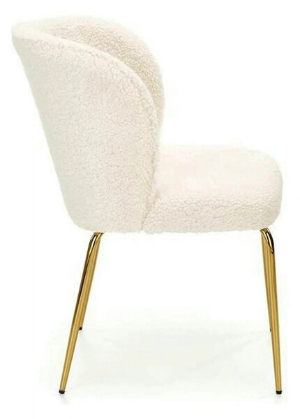 Scaun modern dining K474, stofa blana crem, 54x64x80 cm