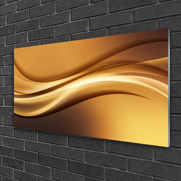 Tablou pe sticla Abstract Art Galben Negru