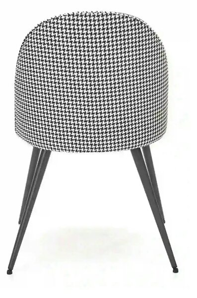 Scaun K478, stofa alb/negru, 49x54x84 cm