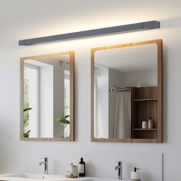 Brilagi-LED Lumină LED pentru oglindă de baie AQUA LINE, 36 W, 230 V, 120 cm, IP44, antracit