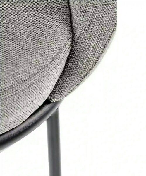 Scaun tapitat dining K482, gri/negru, stofa clasica/metal, 61x59x78 cm