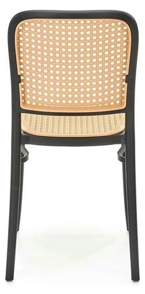 Scaun K483, bej/negru, polipropilena, 41x52x86 cm