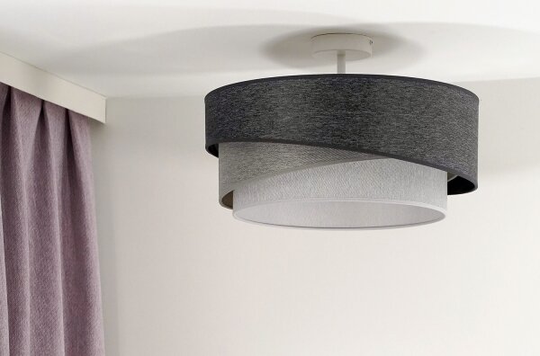Lustră aplicată Duolla KOBO 1xE27/15W/230V d. 45 cm gri/alb