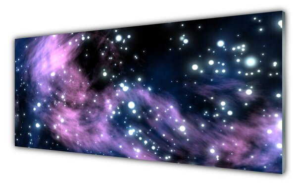Tablou pe sticla Abstract Art Negru Albastru Violet Roz