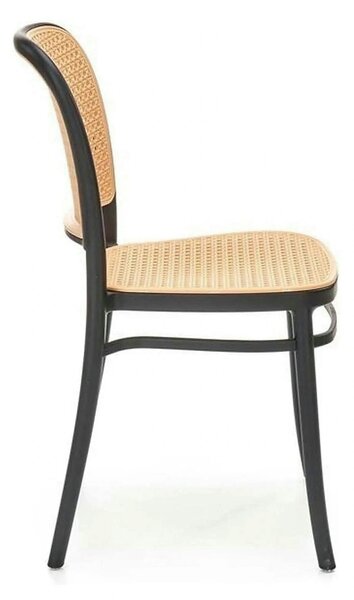 Scaun K483, bej/negru, polipropilena, 41x52x86 cm