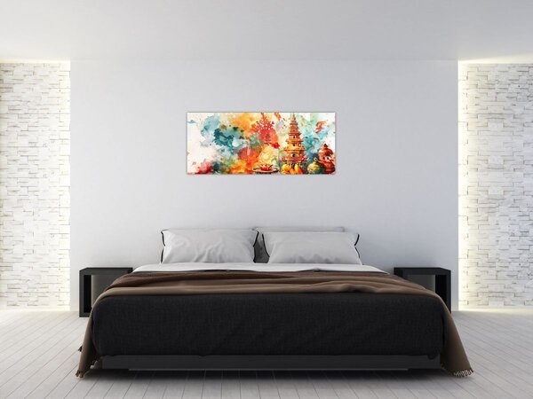 Tablou - Ilustrație în acuarelă (120x50 cm)