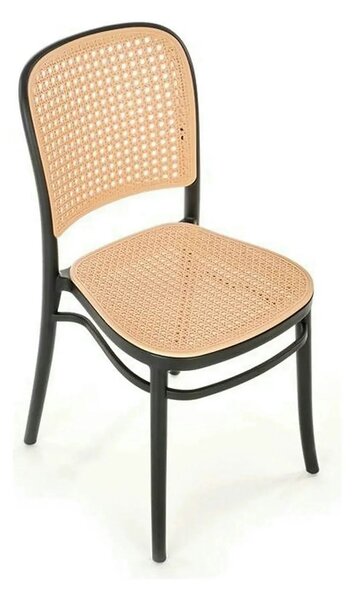 Scaun K483, bej/negru, polipropilena, 41x52x86 cm