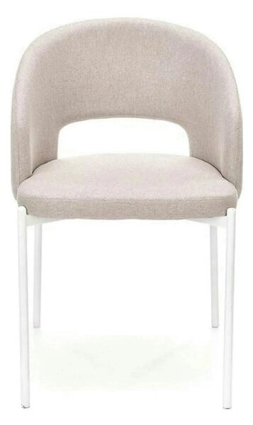 Scaun K486, bej/alb, stofa clasica/metal, 51x57x77 cm