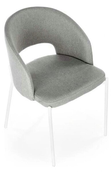 Scaun K486, gri/alb, stofa clasica/metal, 51x57x77 cm