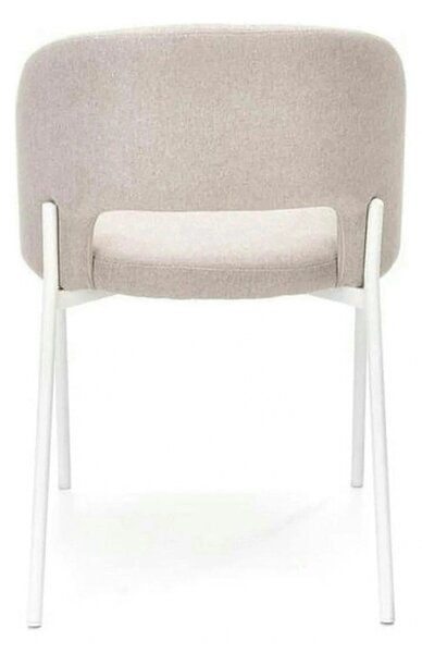 Scaun K486, bej/alb, stofa clasica/metal, 51x57x77 cm